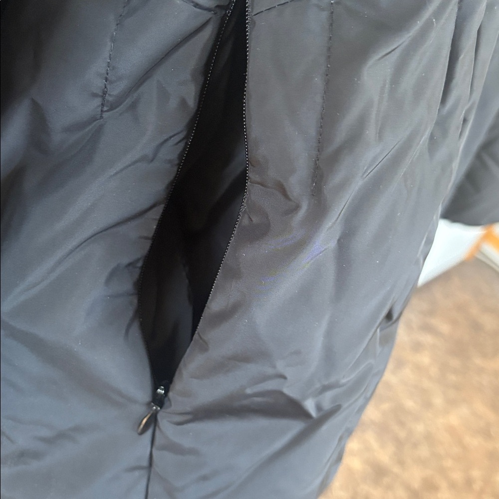 Larry Levine Flap Puffer Quilted Black Down Waterfowl Feather Jacket XL - Picture 6 of 11